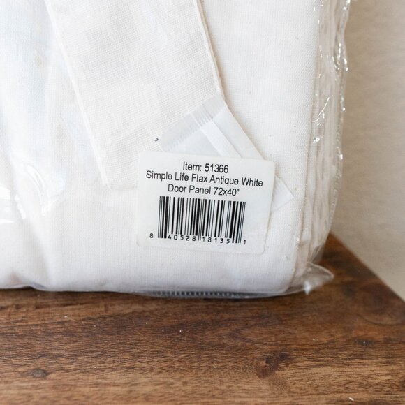 NWT VHC Brands Simple Life Flax Antique White Door Panel Linen Cotton 72"x40" - Picture 5 of 8